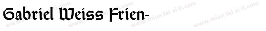 Gabriel Weiss Frien字体转换